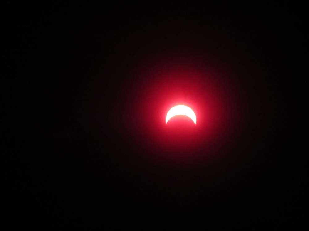 Eclipse with 2 floppy disk filter (zoom 14x)